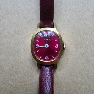 Vintage Womans red face Timex